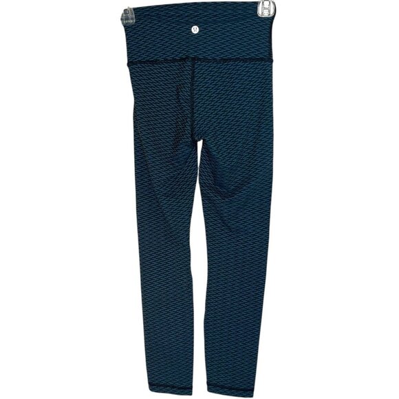 Lululemon Women's 4 High Times Pant Luxtreme Score Jacquard Black Indian Ocean - Picture 2 of 6